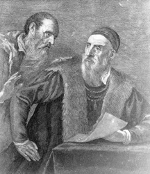 Ritratto di Tiziano dipinto da lui stesso con il suo amico Don Francesco del Mosaico